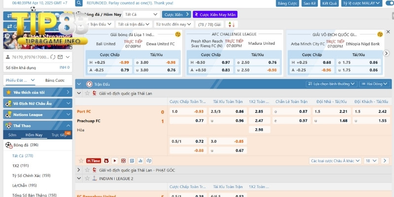 Cách đọc kèo cơ bản